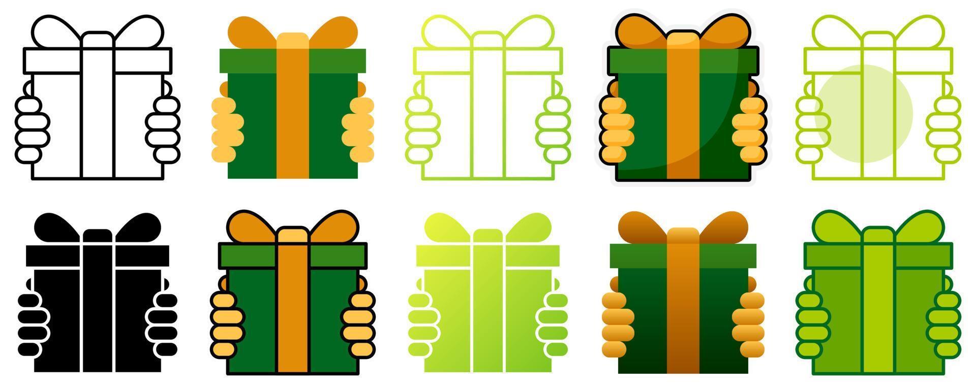 Gift in flat style isolated vector