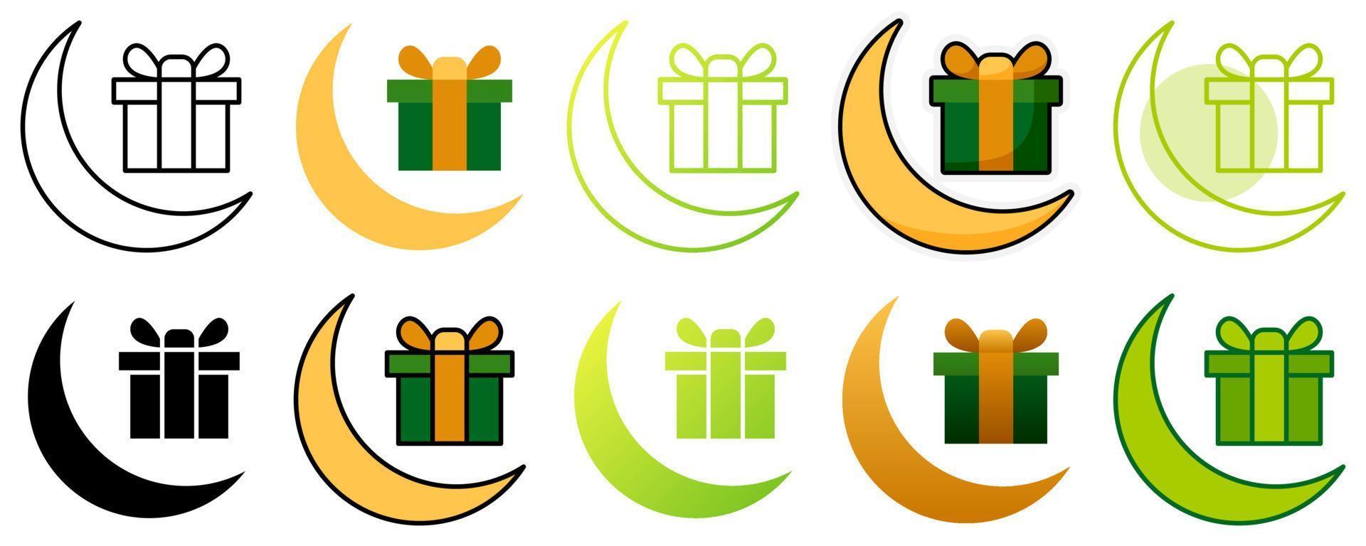 Gift in flat style isolated vector
