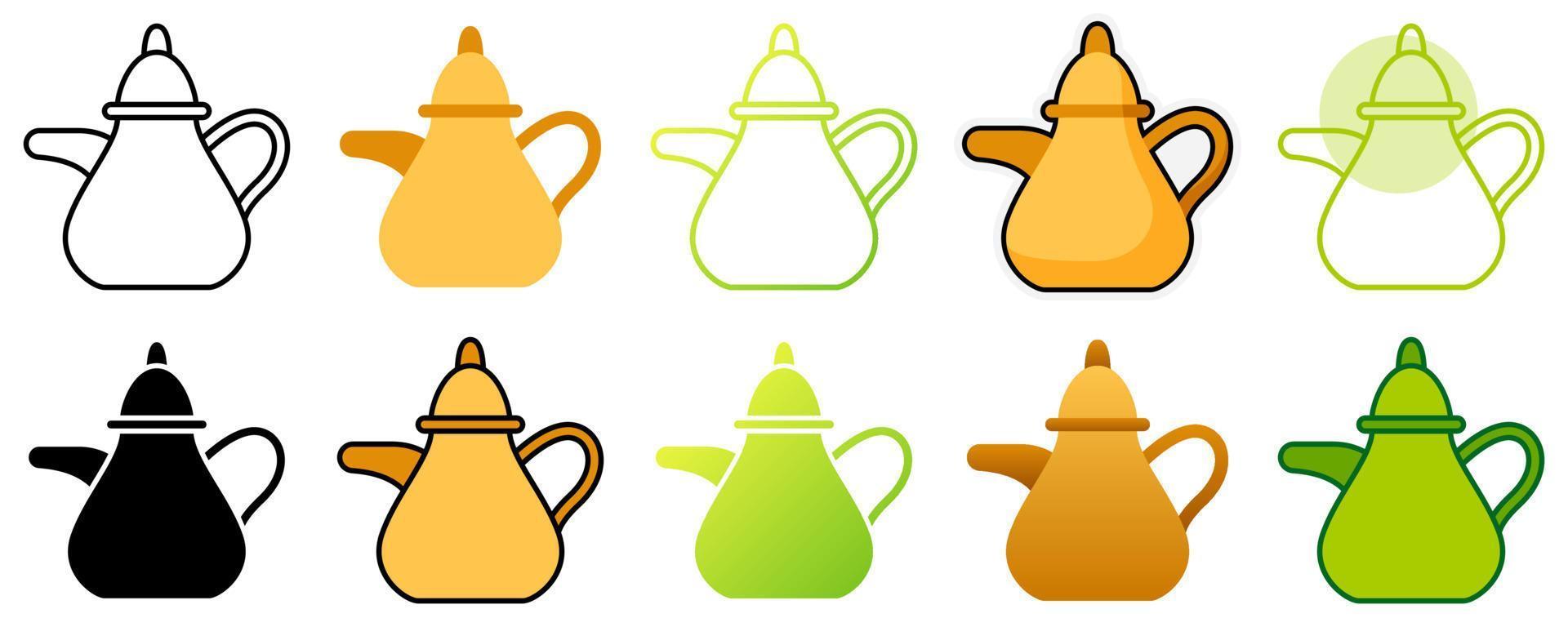 Tea Pot in flat style isolated vector