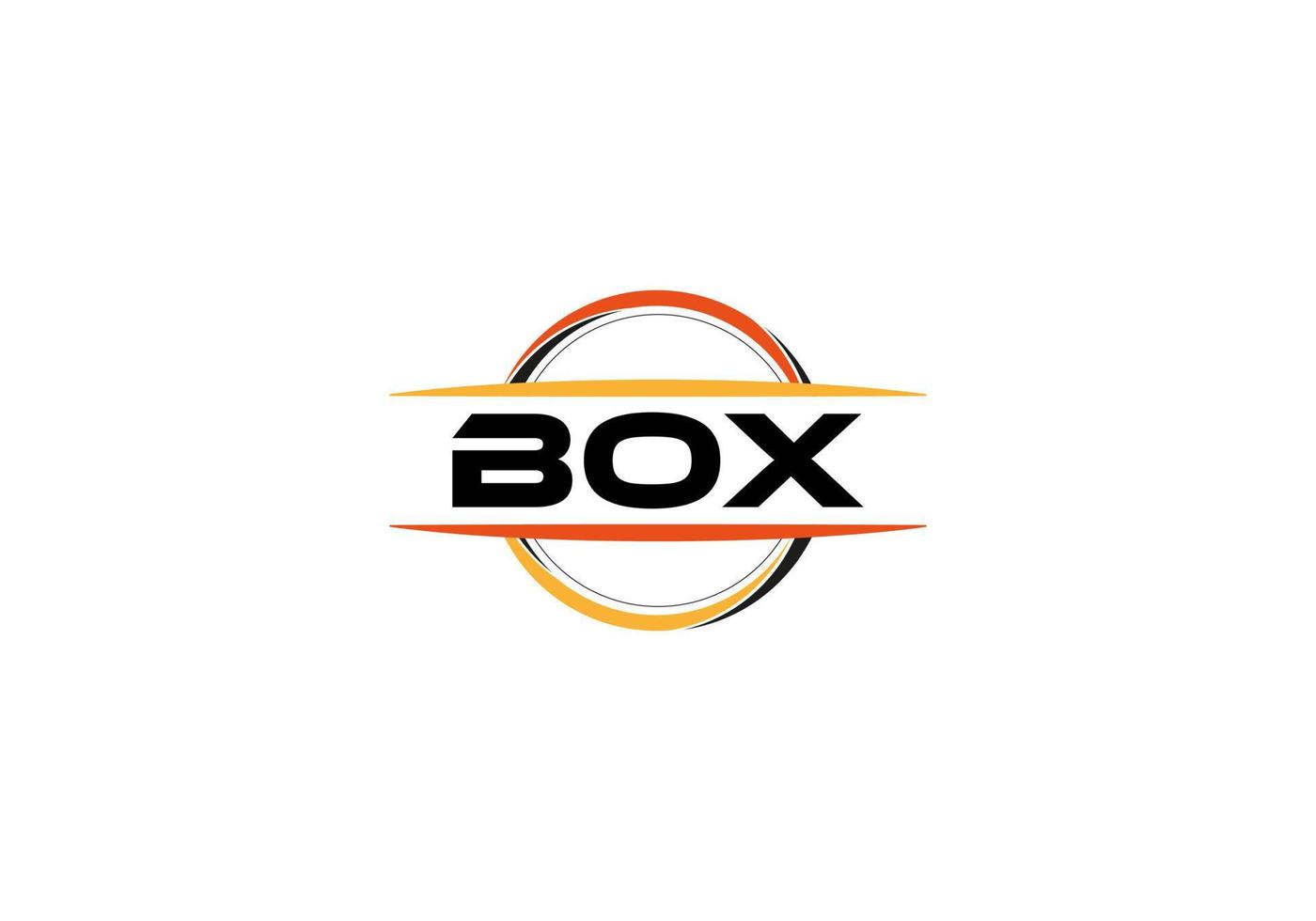 caja letra realeza elipse forma logo. caja cepillo Arte logo. caja logo para un compañía, negocio, y comercial usar. vector