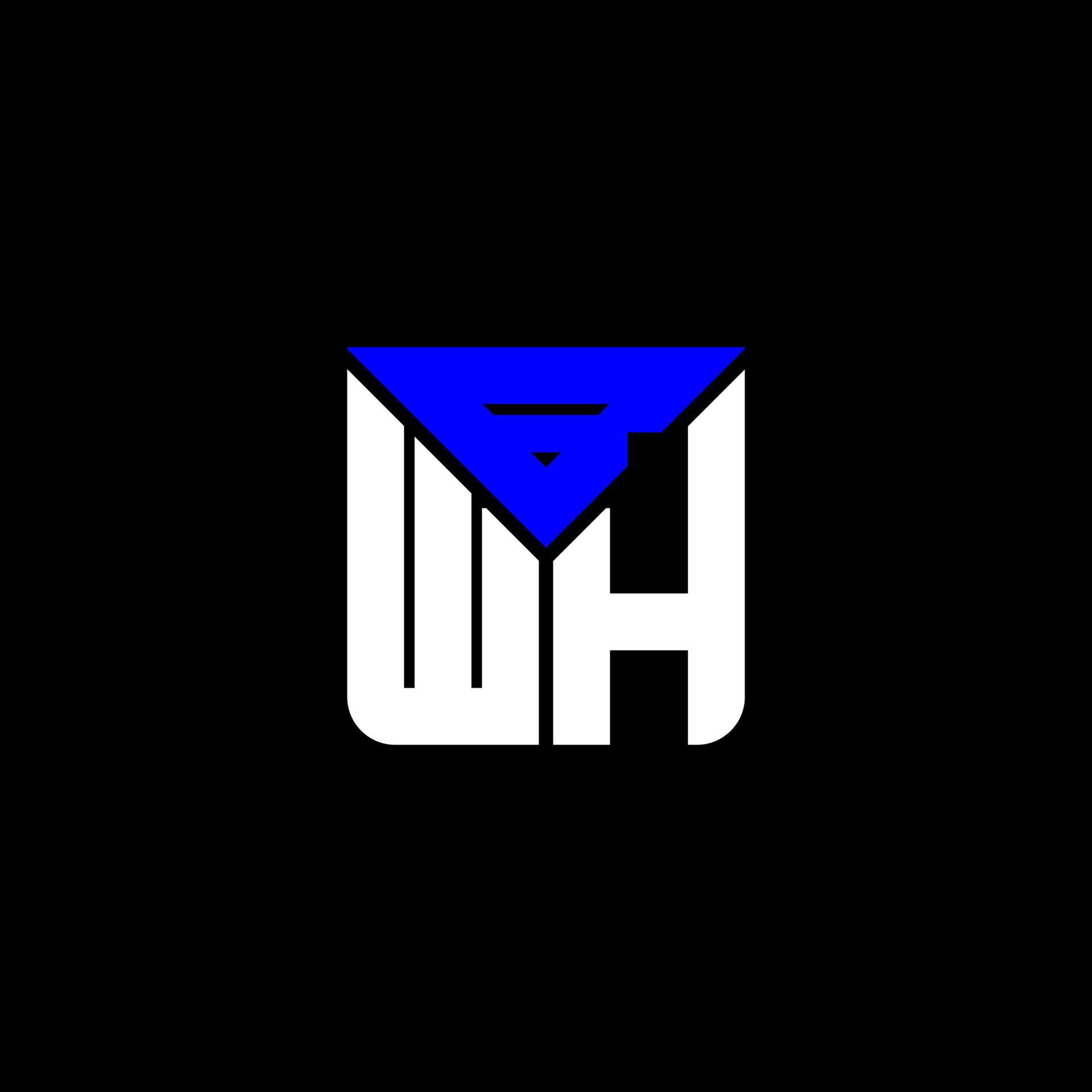 BWH letter logo creative design with vector graphic, BWH simple and