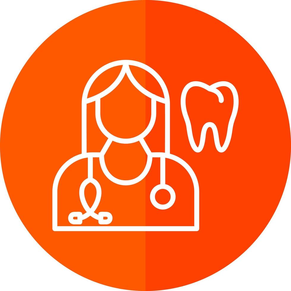 diseño de icono de vector de dentista femenino