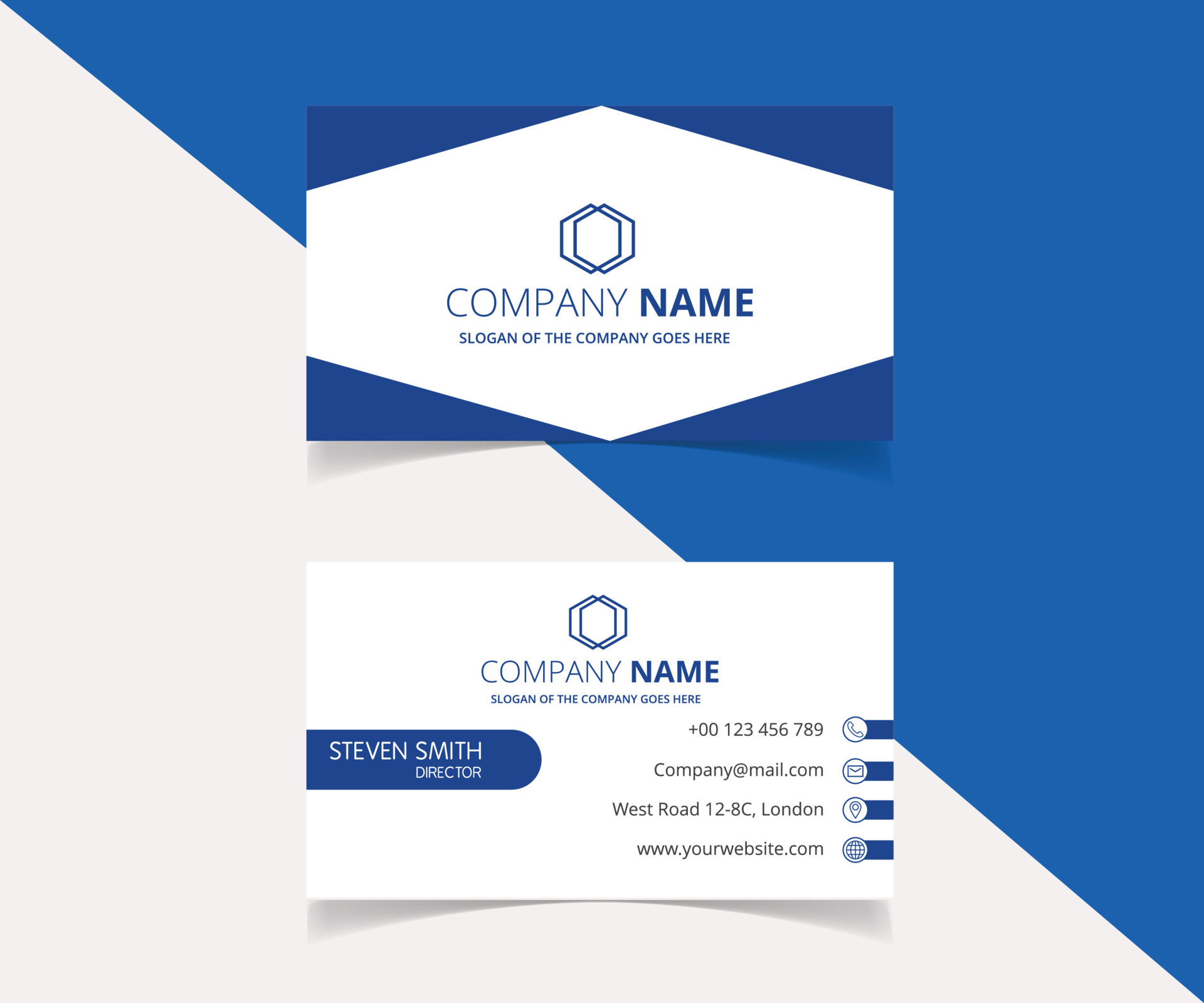 modern creative business card and name card, horizontal simple clean