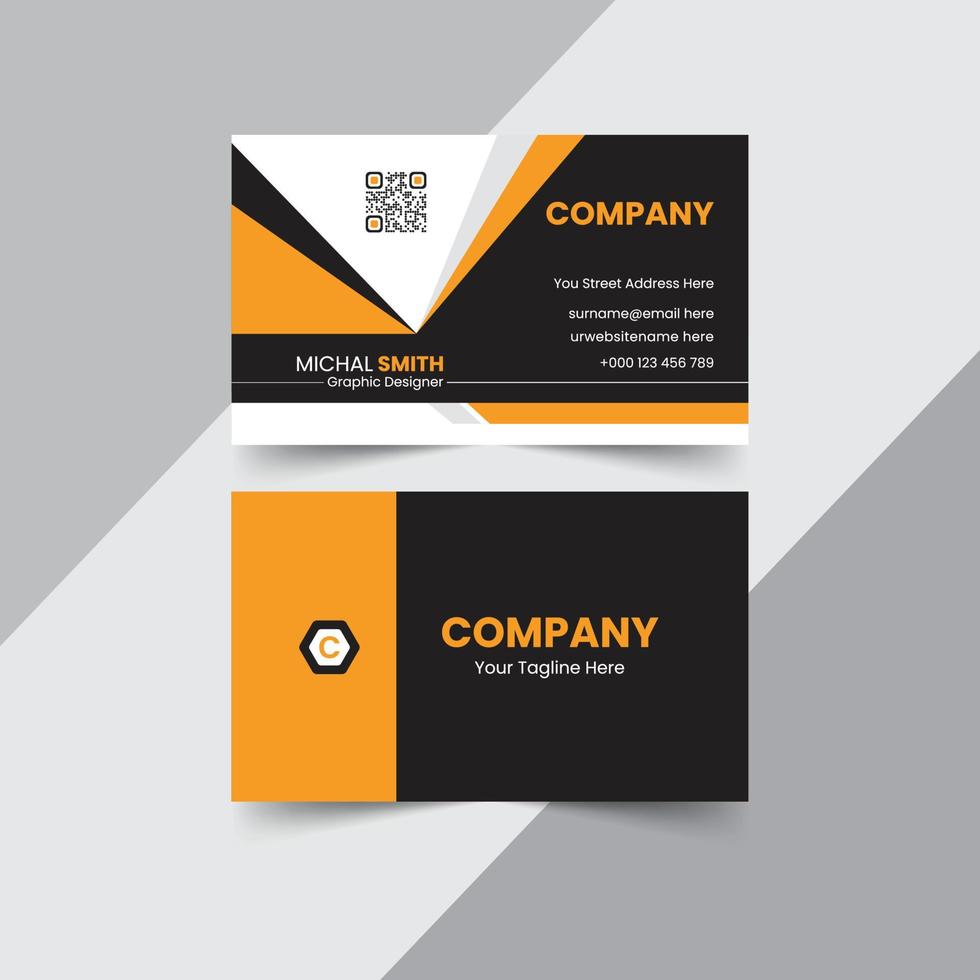 Minimal Corporate Business Card Design Template vector