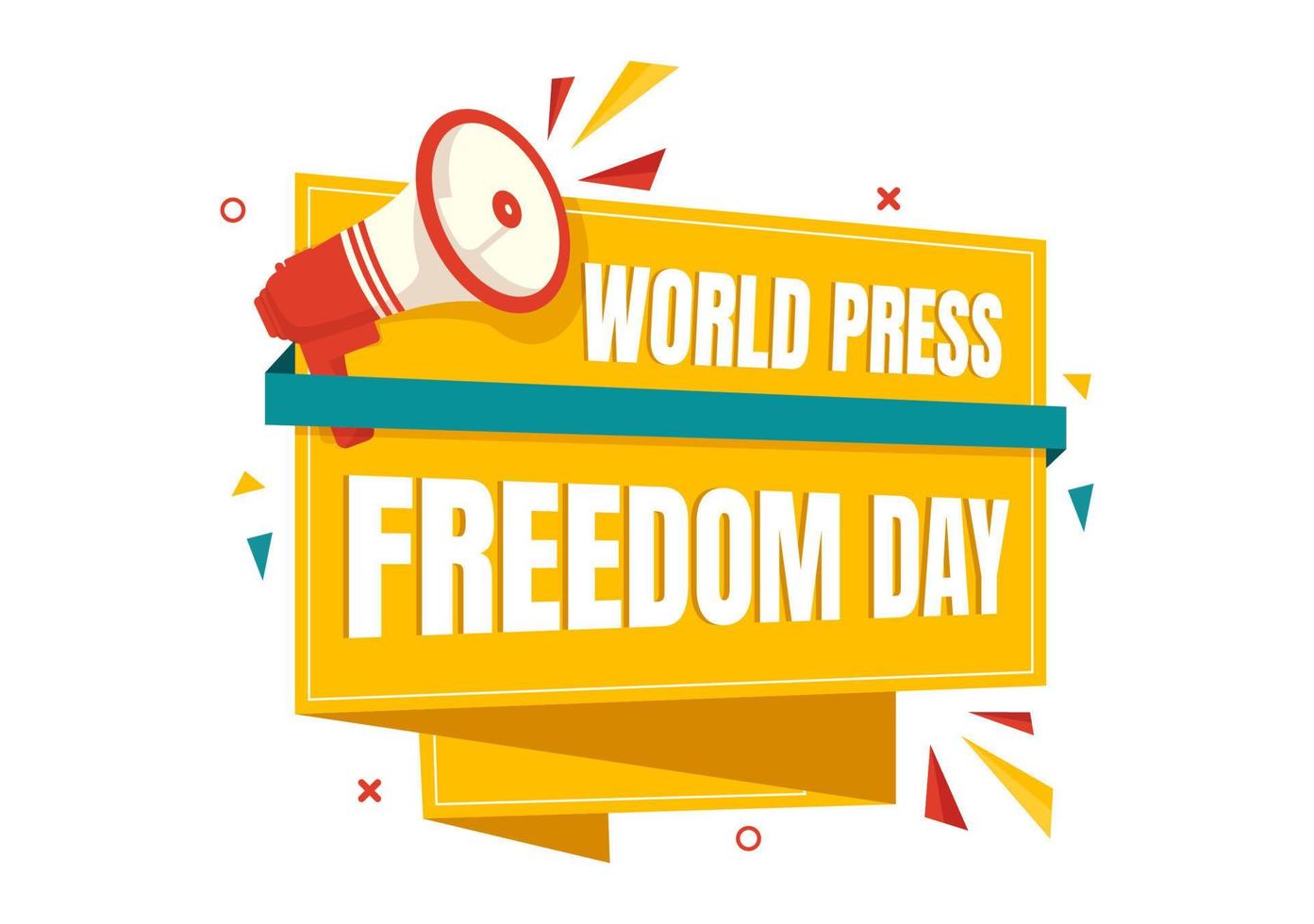 World Press Freedom Day on May 3 Illustration with Hands Holding News Microphones for Web Banner or Landing Page in Flat Cartoon Hand Drawn Templates vector