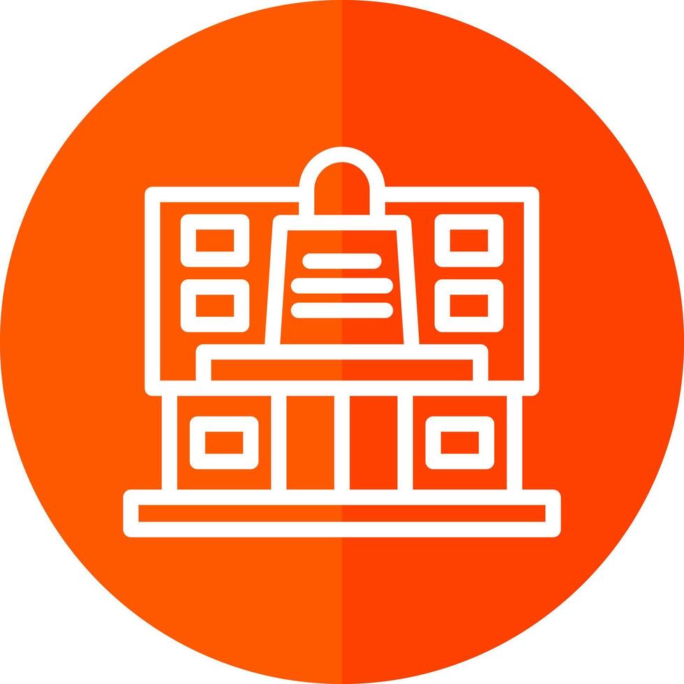 Shopping Mall Vector Icon Design