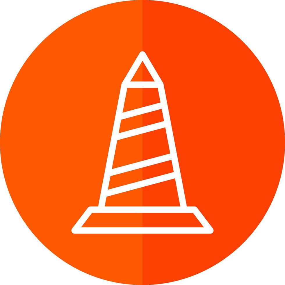 Traffic Cone Vector Icon Design