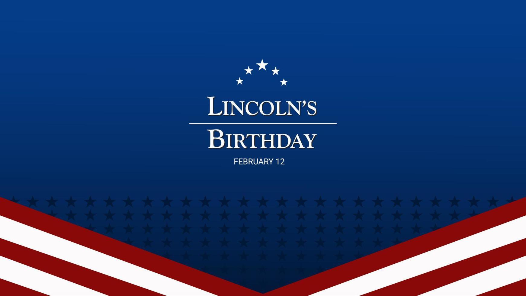 Lincolns birthday background vector illustration