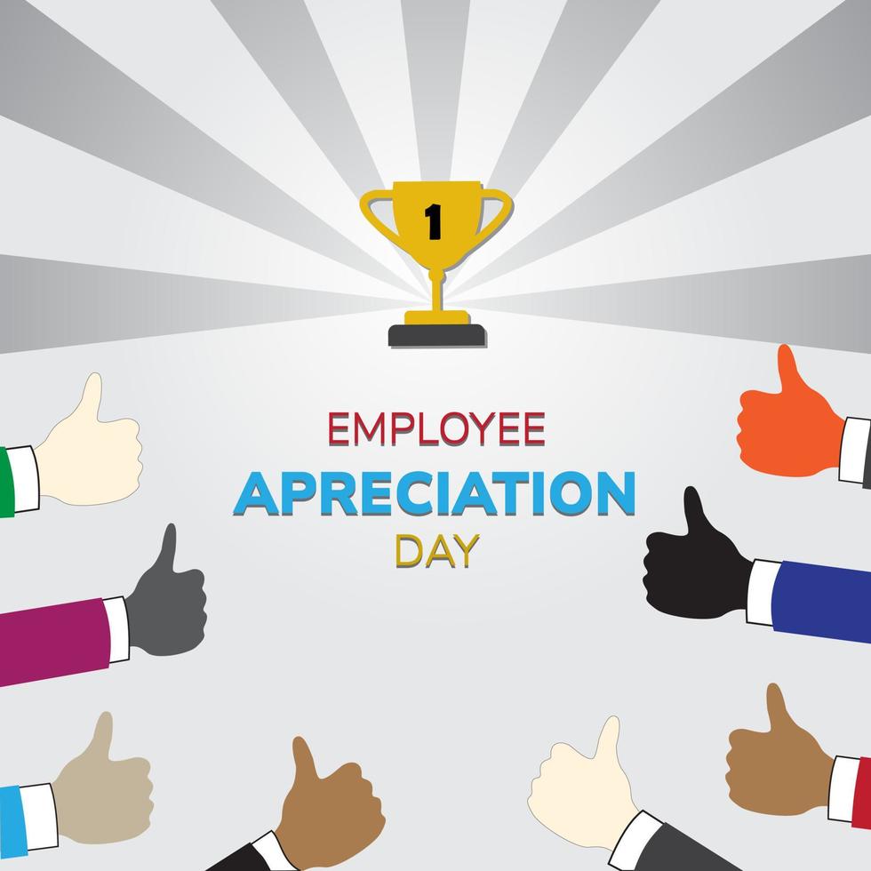 Employee appreciation day background design vector