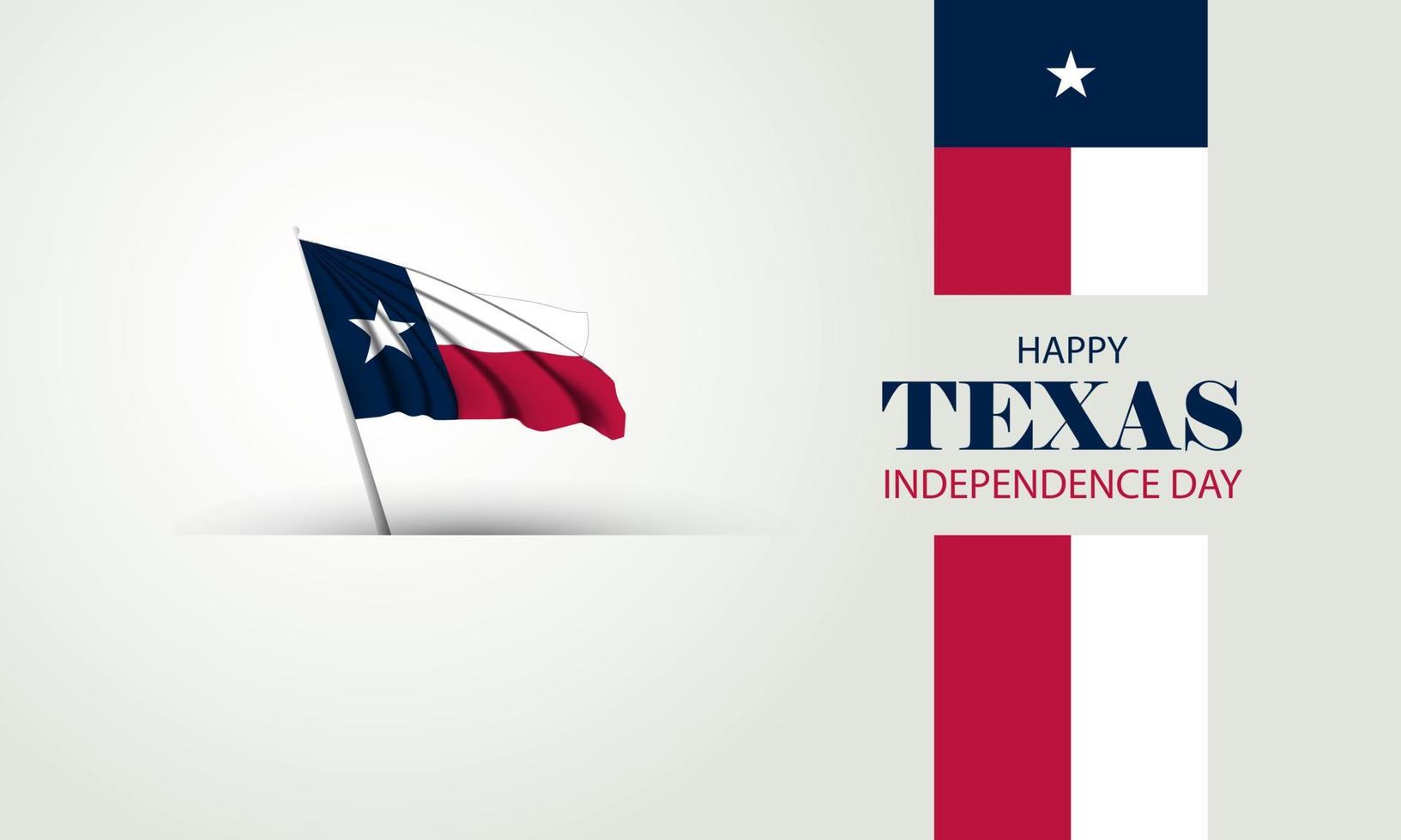Texas independencia día antecedentes vector ilustración