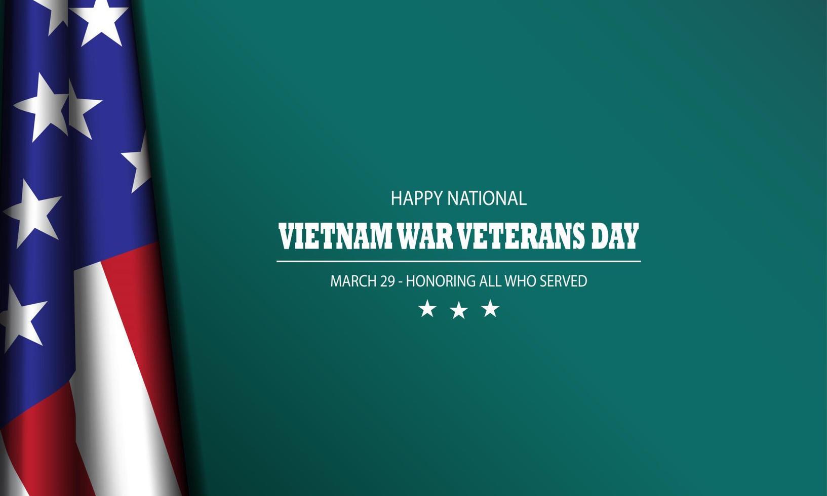 National Vietnam War Veterans Day Background design vector