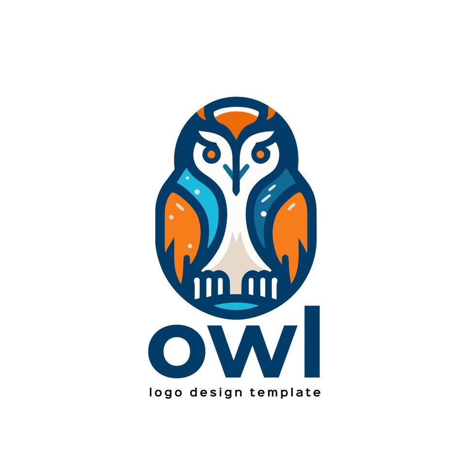 Owl logo template vector icon illustration design isolated on white background.