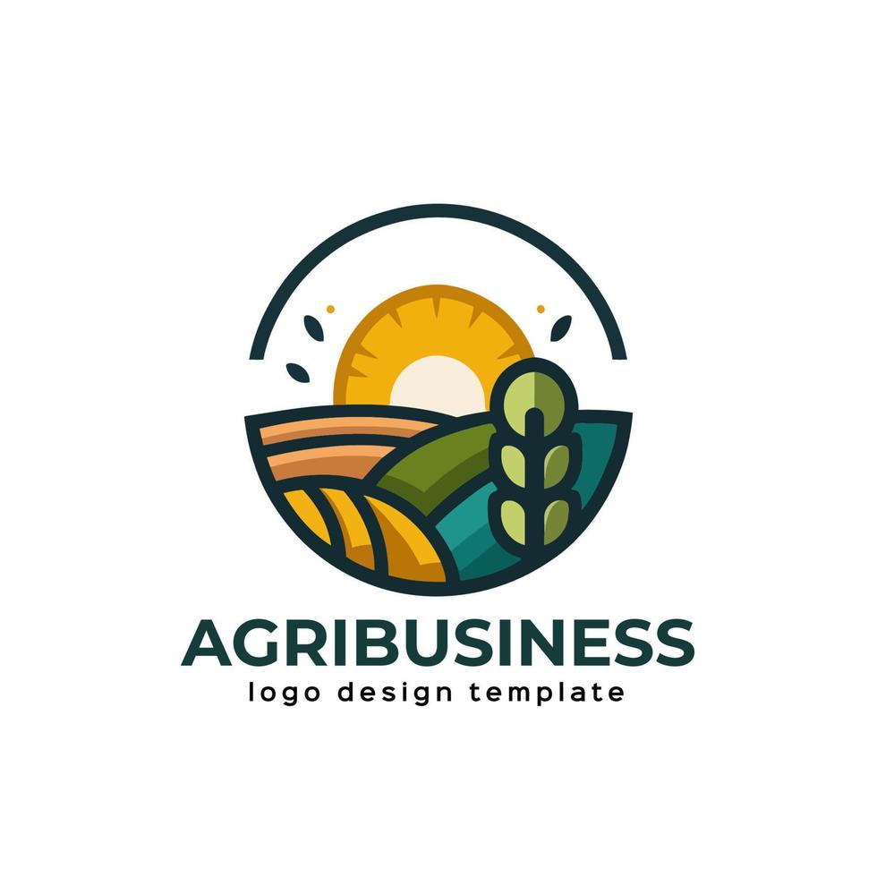 Agriculture logo template design. Agribusiness logo vector icon