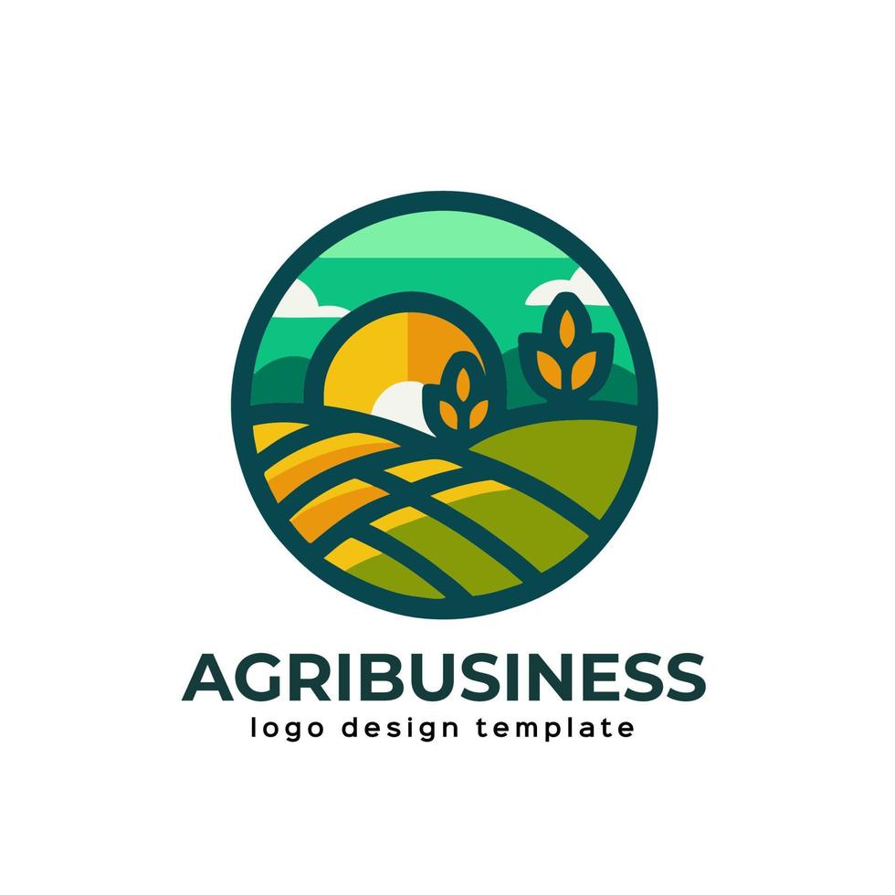 Agriculture logo template, agribusiness logo template vector