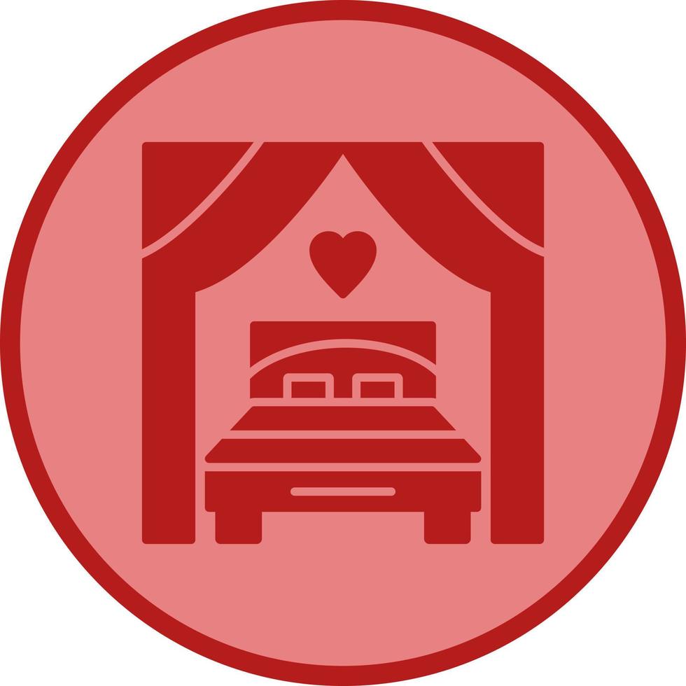 Bed Glyph Icon vector