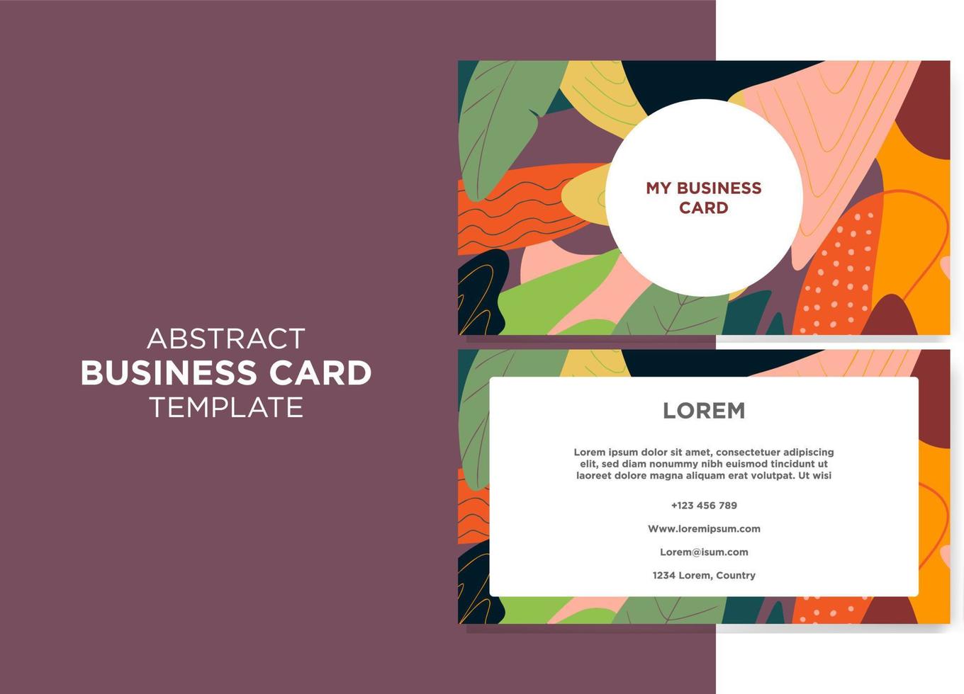 Business card template vector