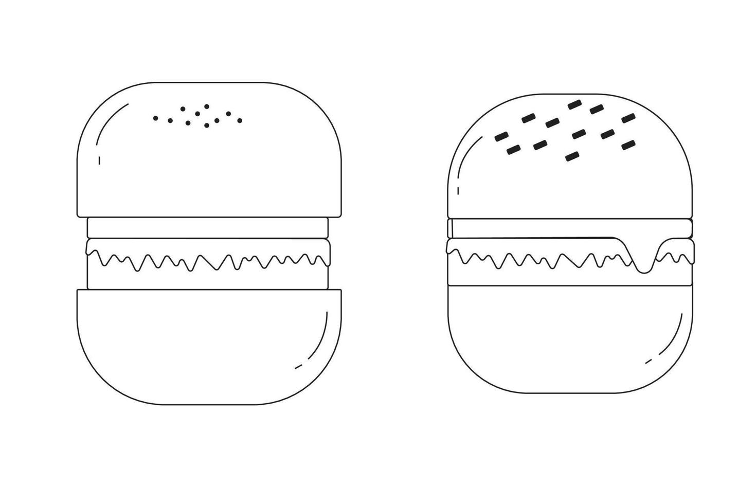 Burger fast food concept hand drawn sketch vector illustration vector