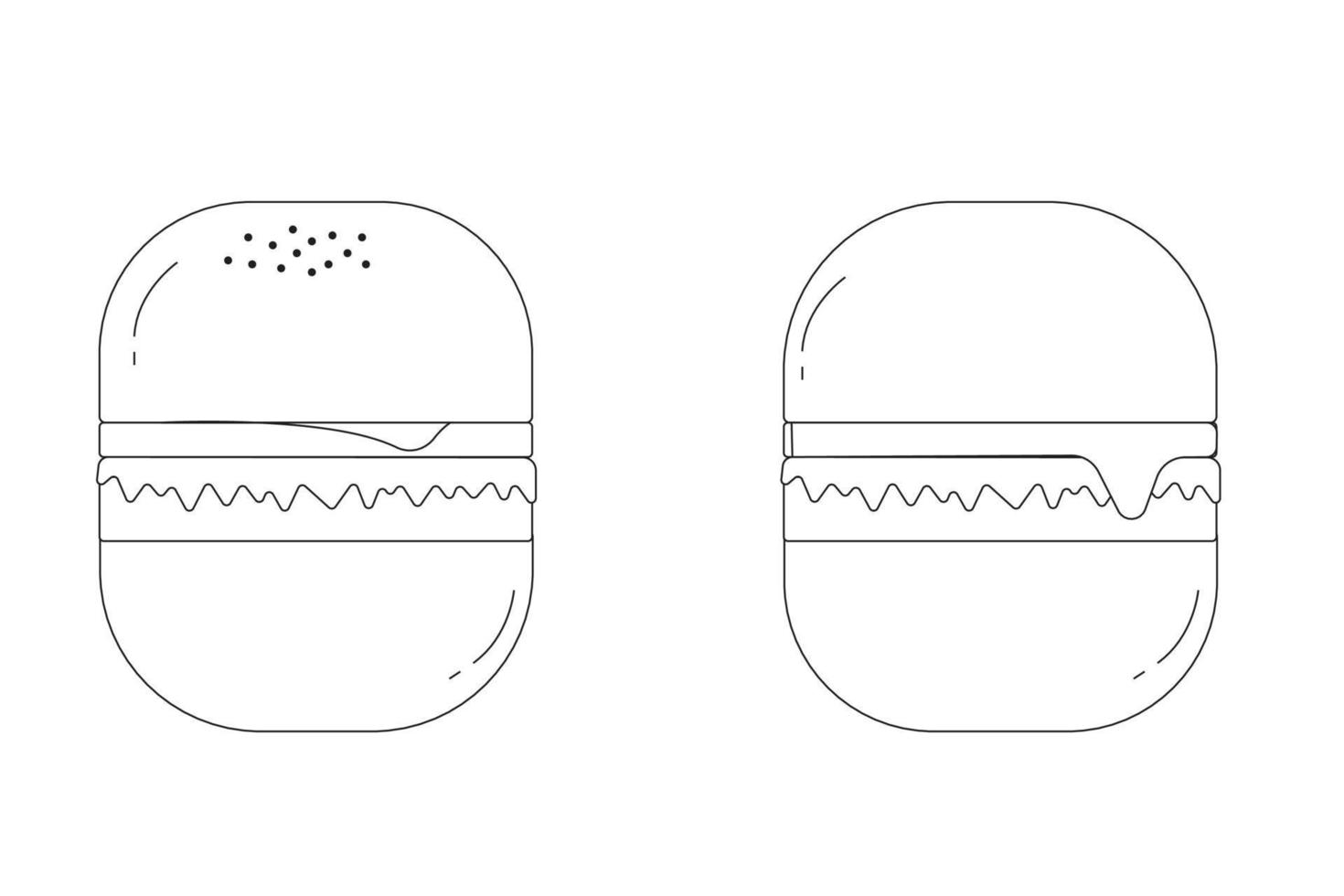 Burger fast food concept hand drawn sketch vector illustration vector