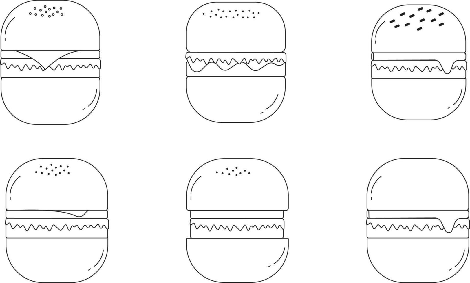 Burger fast food concept hand drawn sketch vector illustration vector