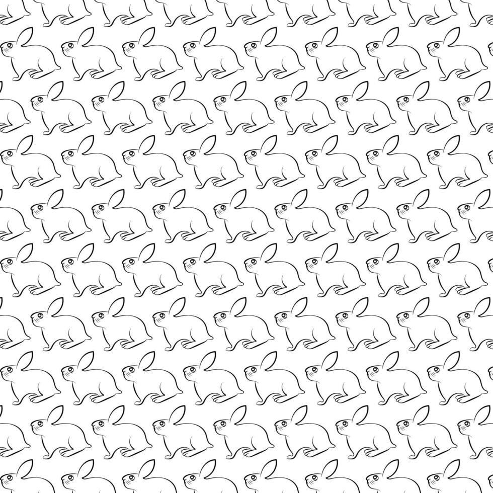 rabbit pattern background vector