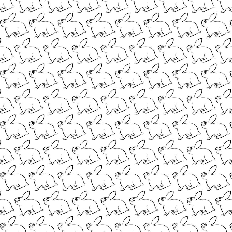 rabbit pattern background vector