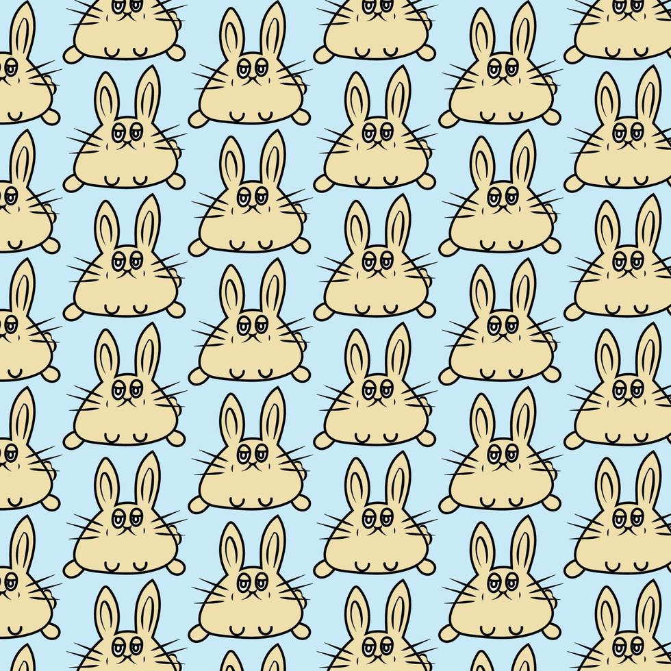 rabbit pattern background vector