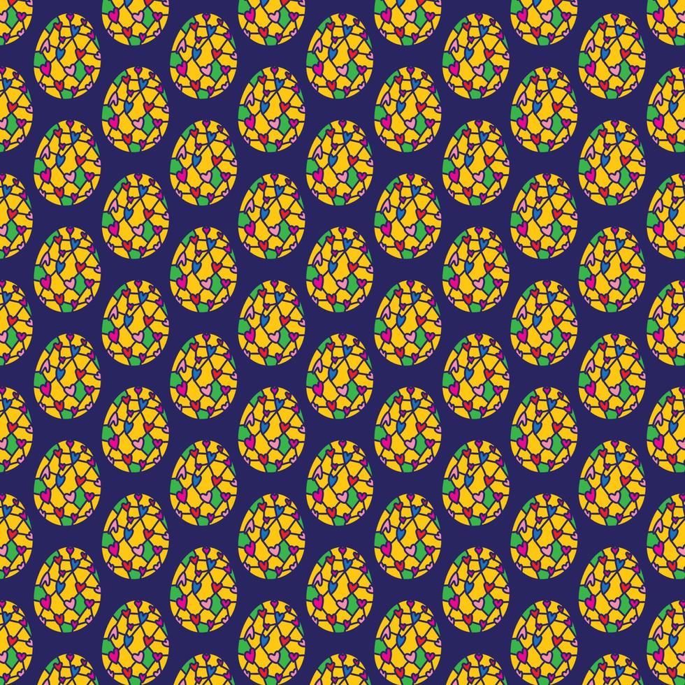 easter egg pattern background vector
