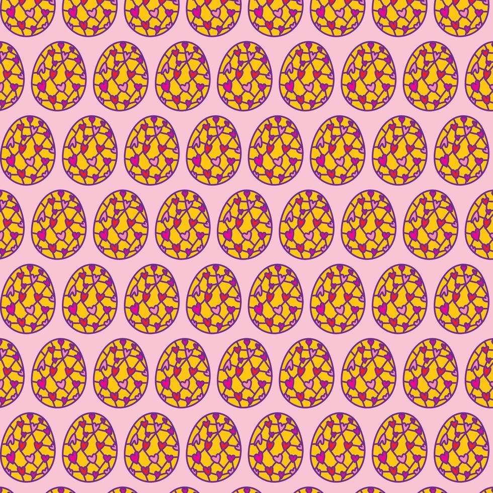 easter egg pattern background vector