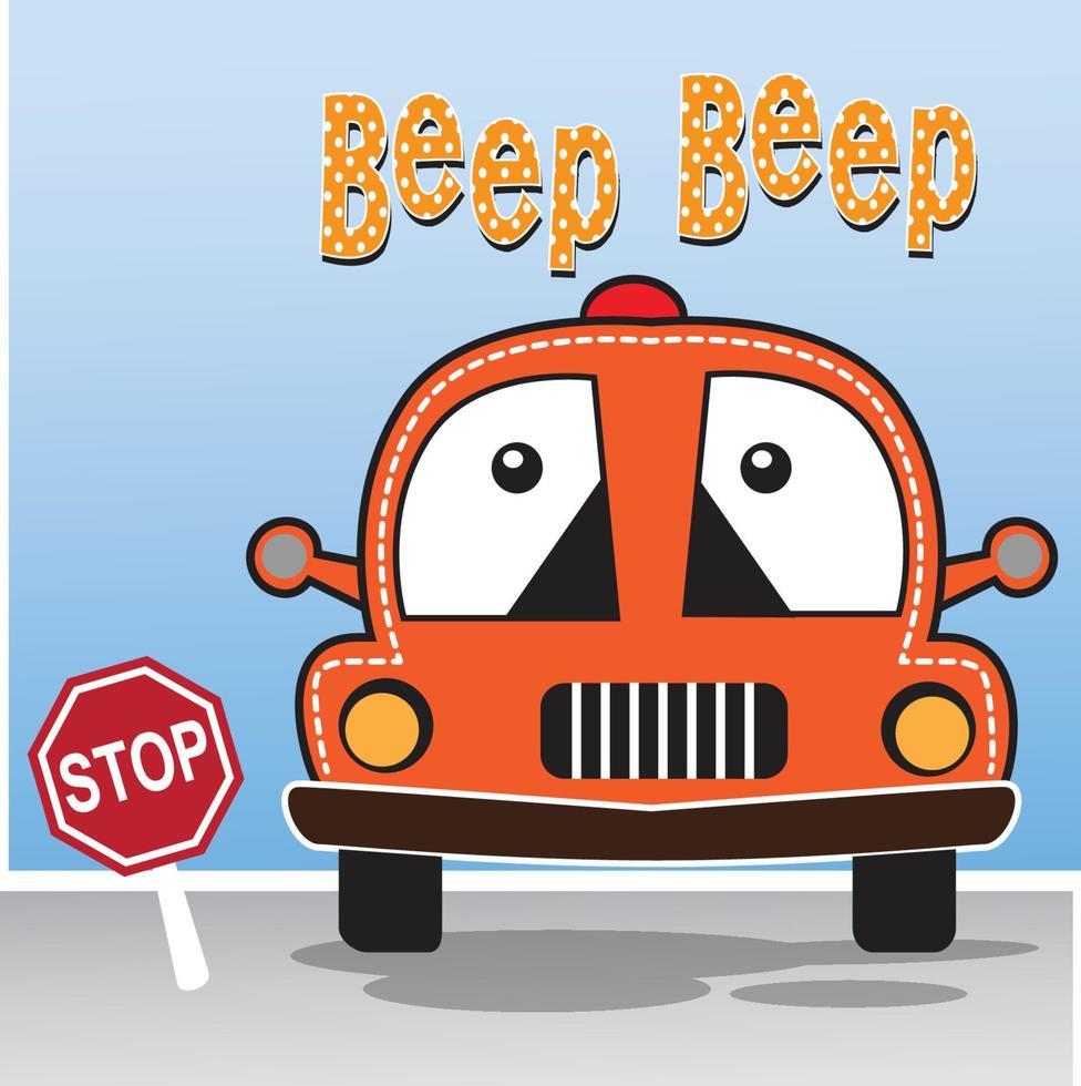 Car Baby Beep Cartoon vector