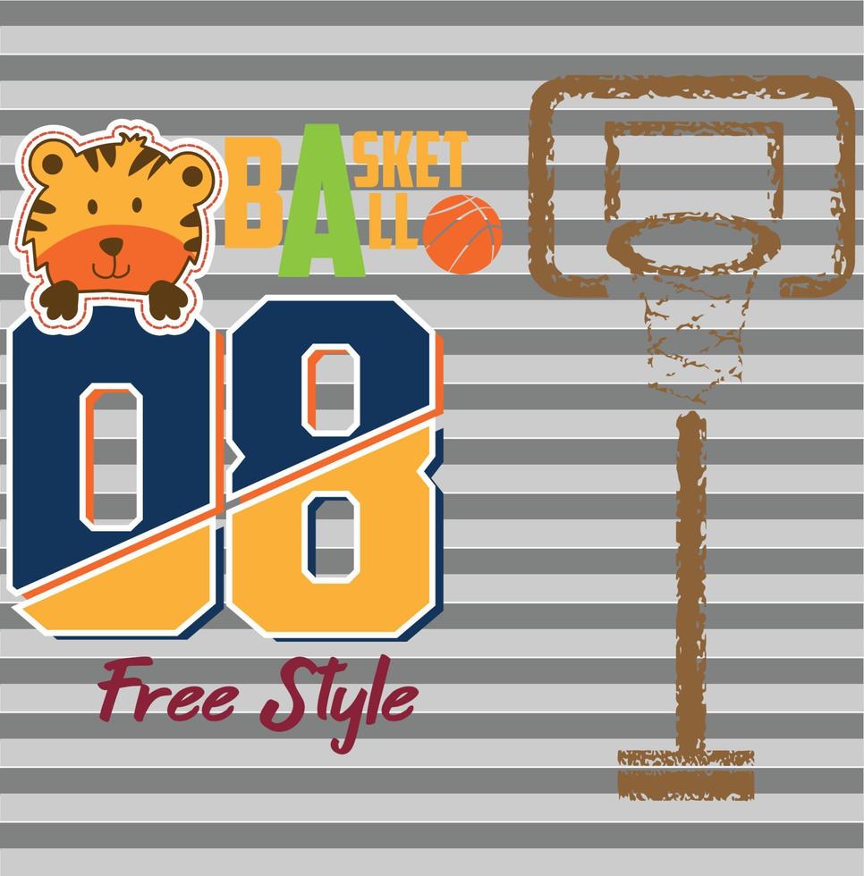 Basket Ball Cartoon Cute vector