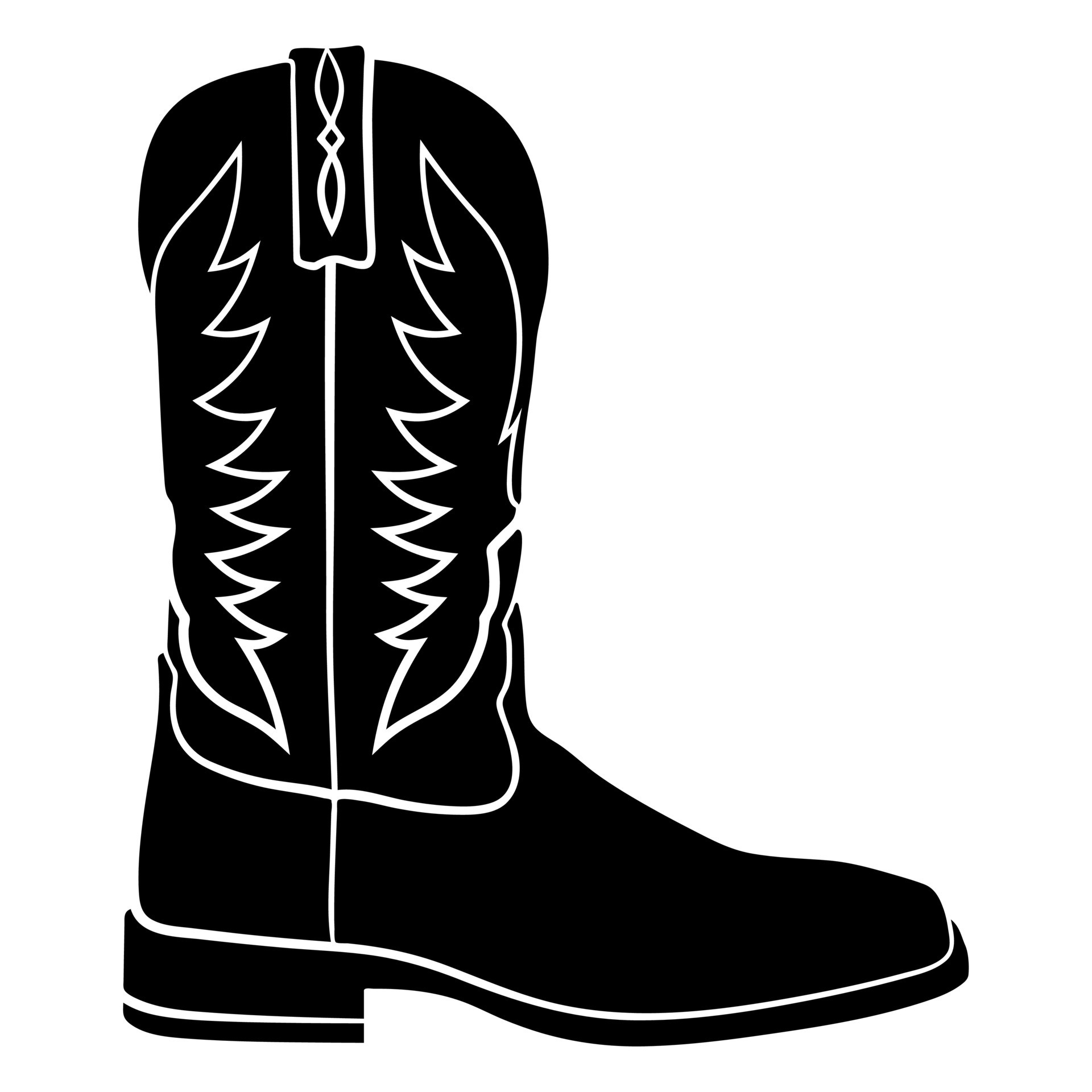 One Cowboy Boot Cut Out 20811376 Vector Art at Vecteezy