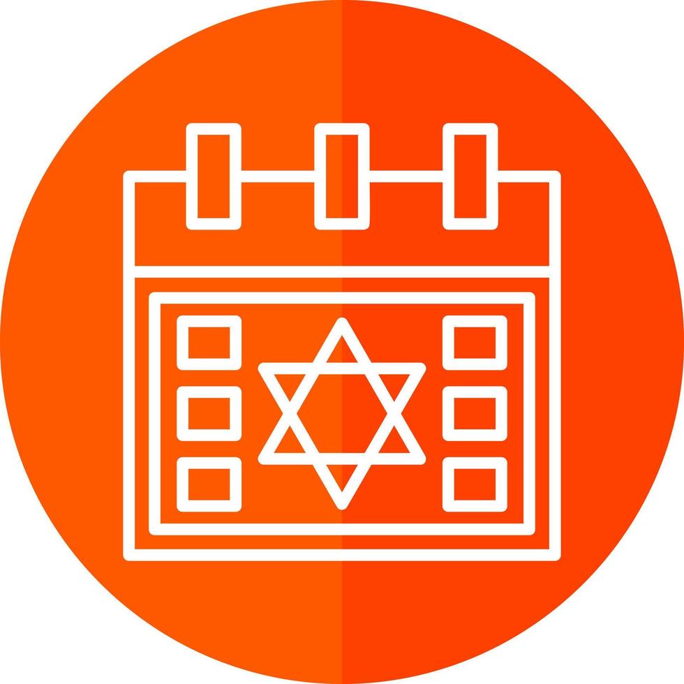 Hebrew Calendar Vector Icon Design