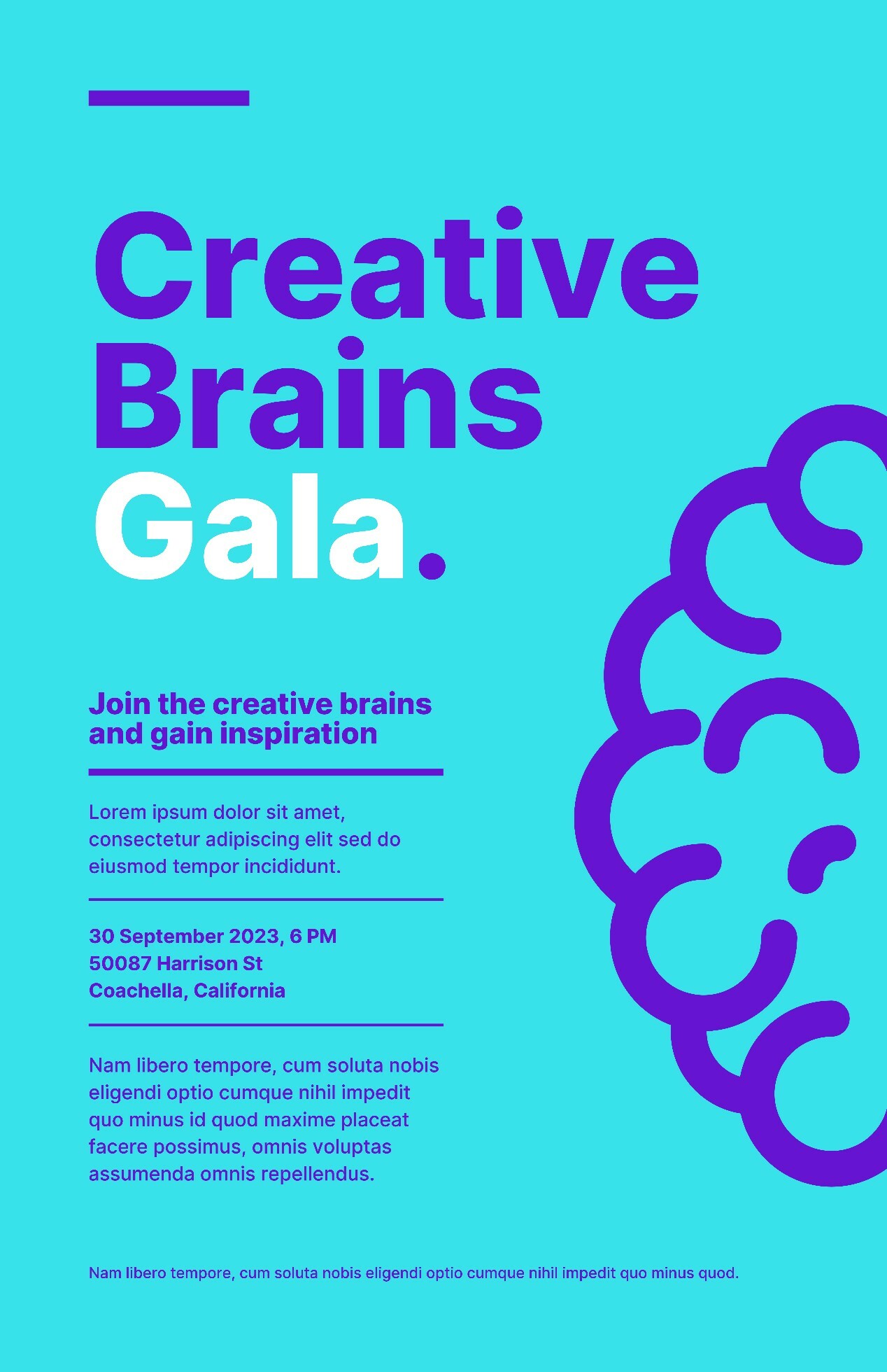 Creative brains poster template 20812508 template