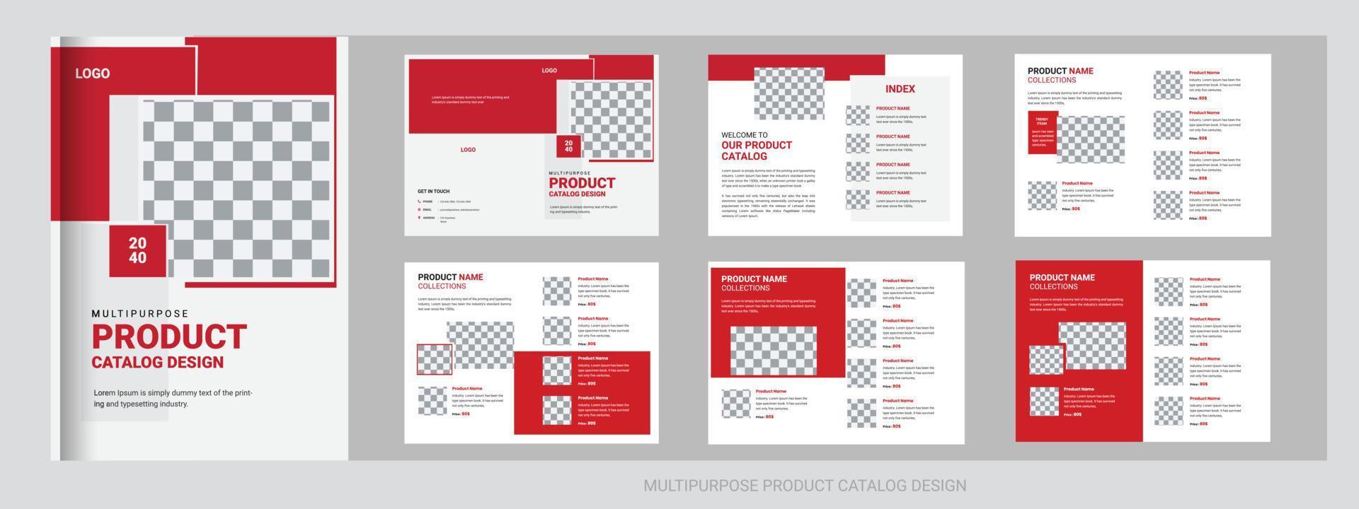 Company product catalogue design template  or Multipurpose product catalog vector