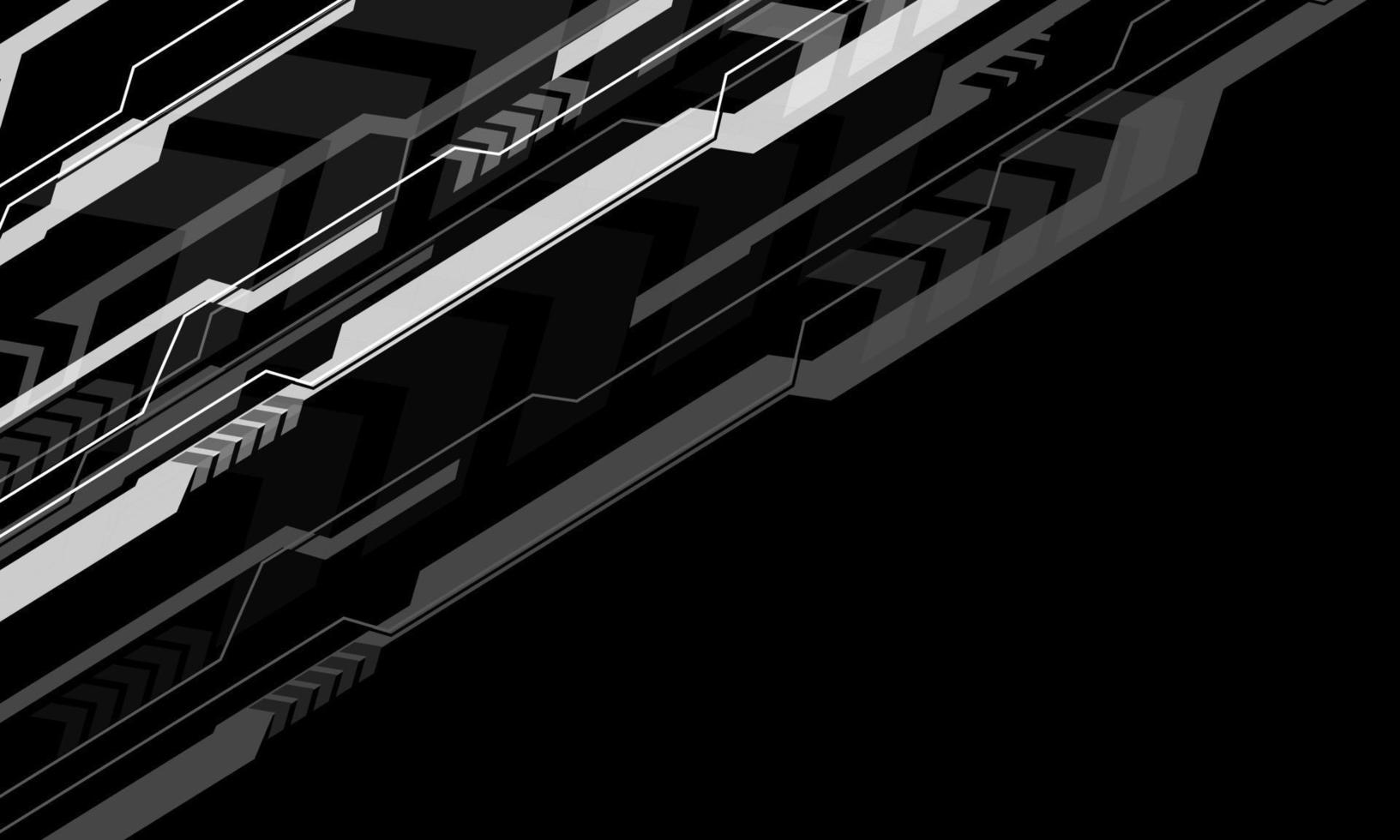 resumen negro gris blanco línea ciber futurista tecnología geométrico flecha dinámica con blanco espacio creativo diseño moderno futurista antecedentes vector