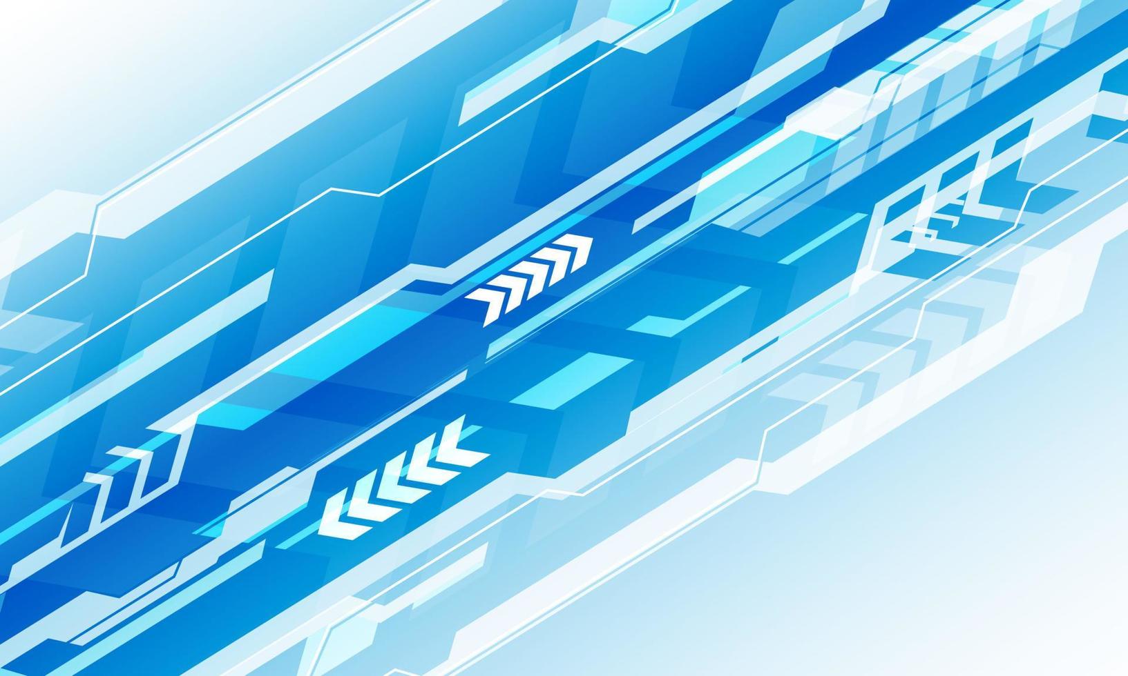 Abstract blue white line cyber futuristic technology geometric arrow dynamic creative design modern background vector