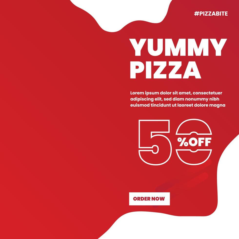 Delicious Pizza Social Media Banner Template design. vector
