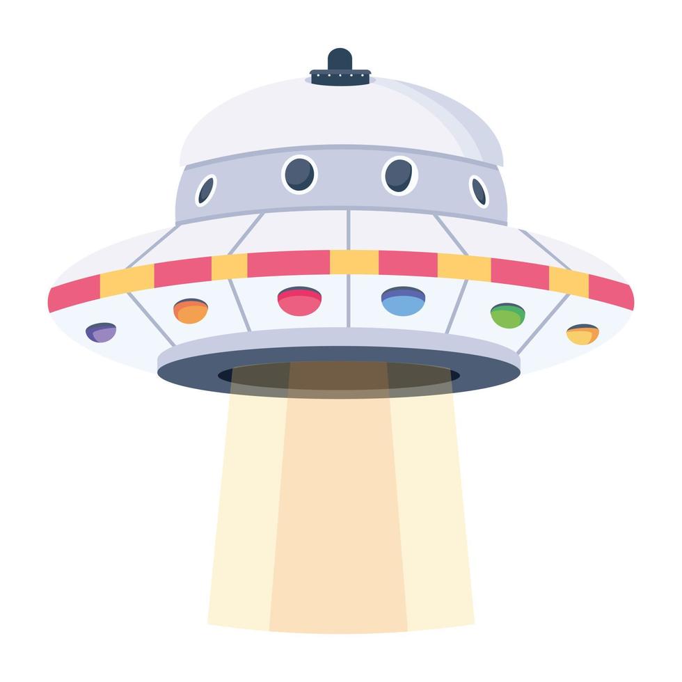 Trendy Alien Ship vector