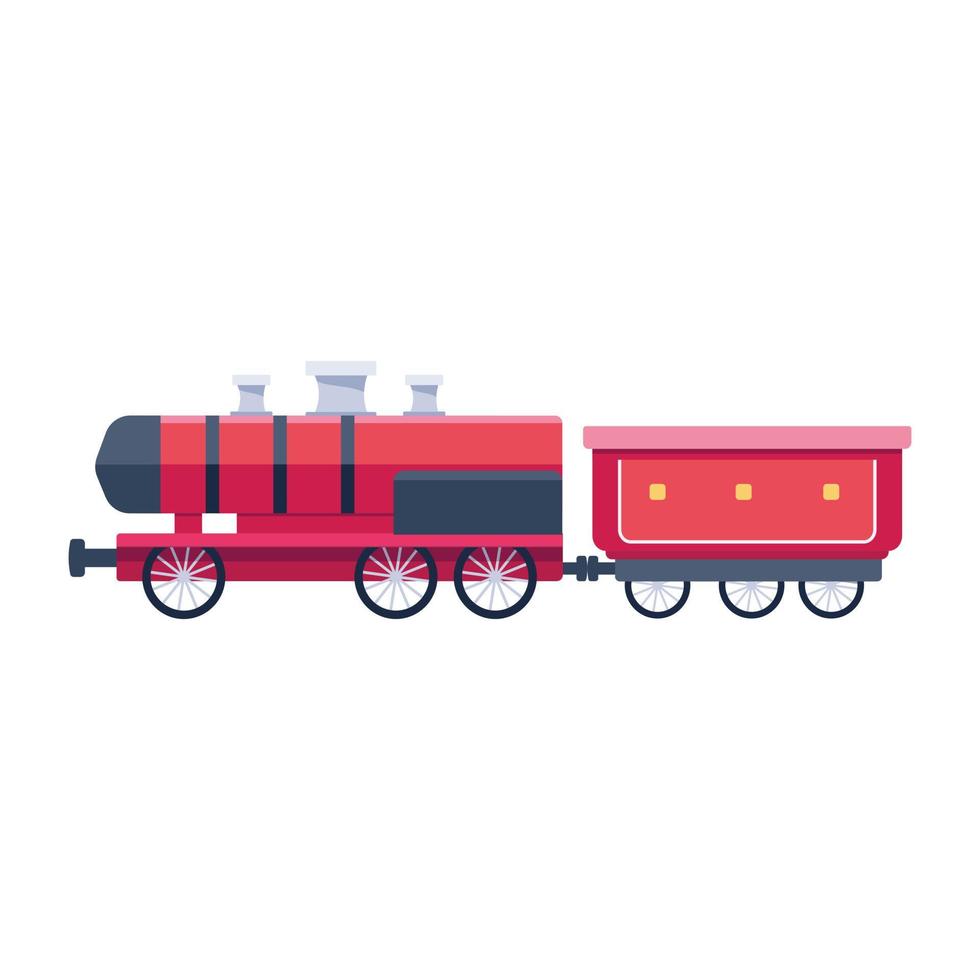 Trendy Old Train vector