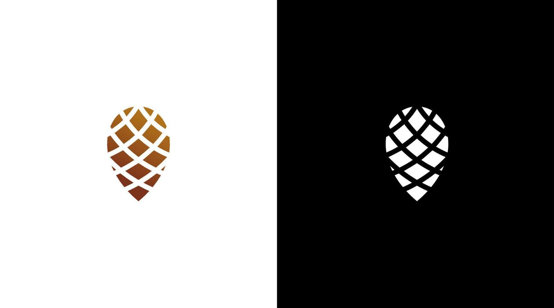 pino cono logo vector monograma naturaleza icono estilo diseño modelo