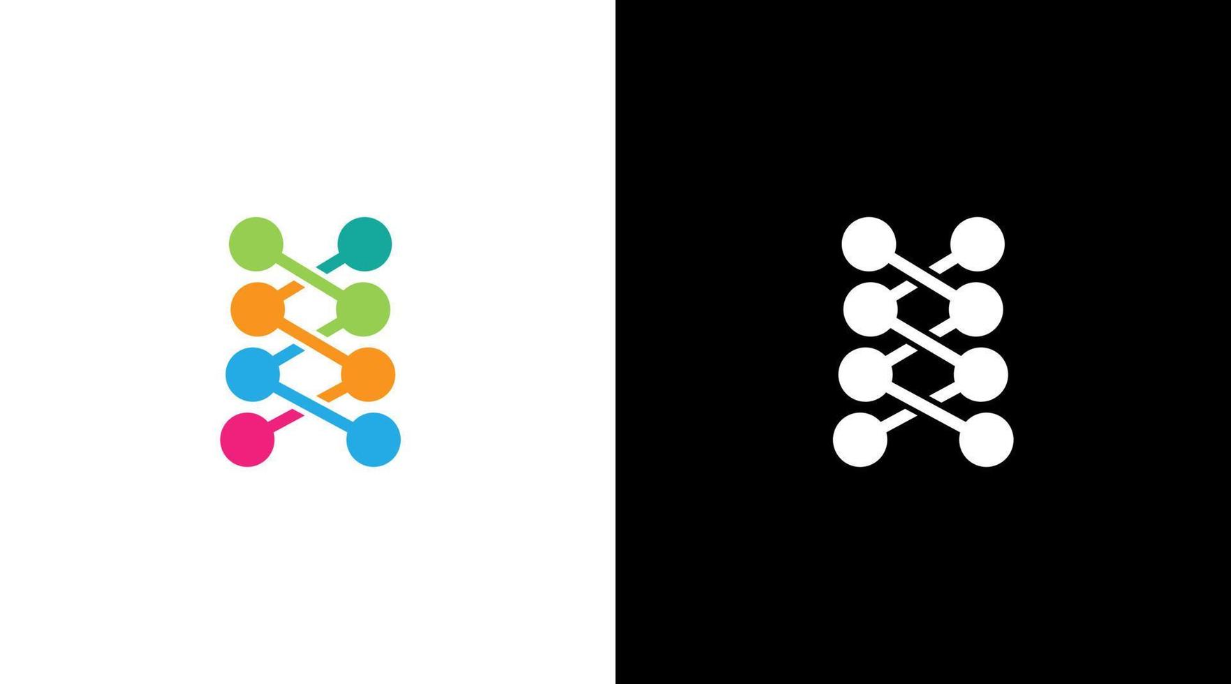 comunidad trabajo en equipo logo y hélice diagrama vector monograma icono diseño modelo
