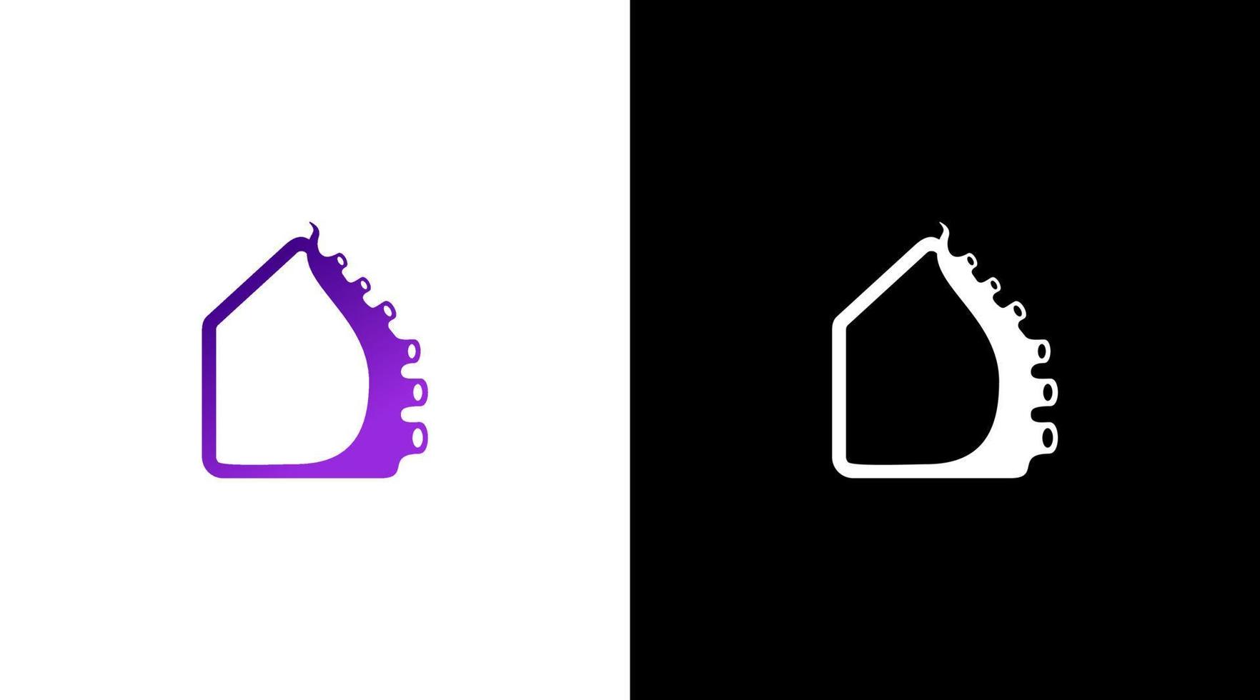 Home logo and octopus tentacle vector monogram icon style Design template