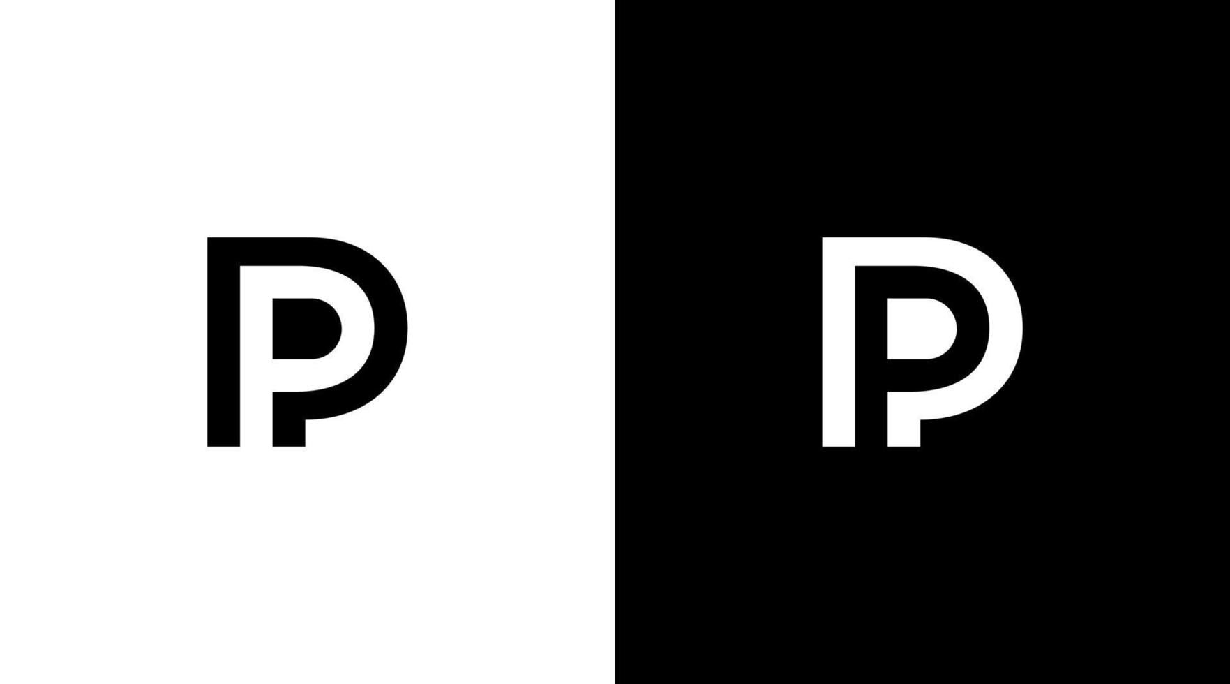 Letter p logo parking design vector business icon template