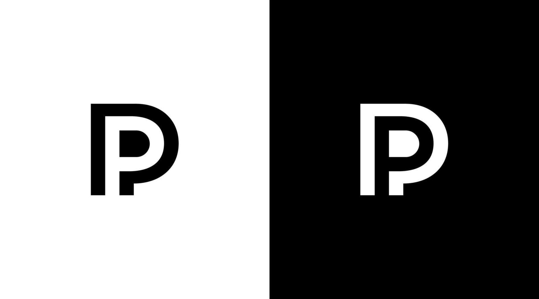 Letter p logo parking design vector business icon template