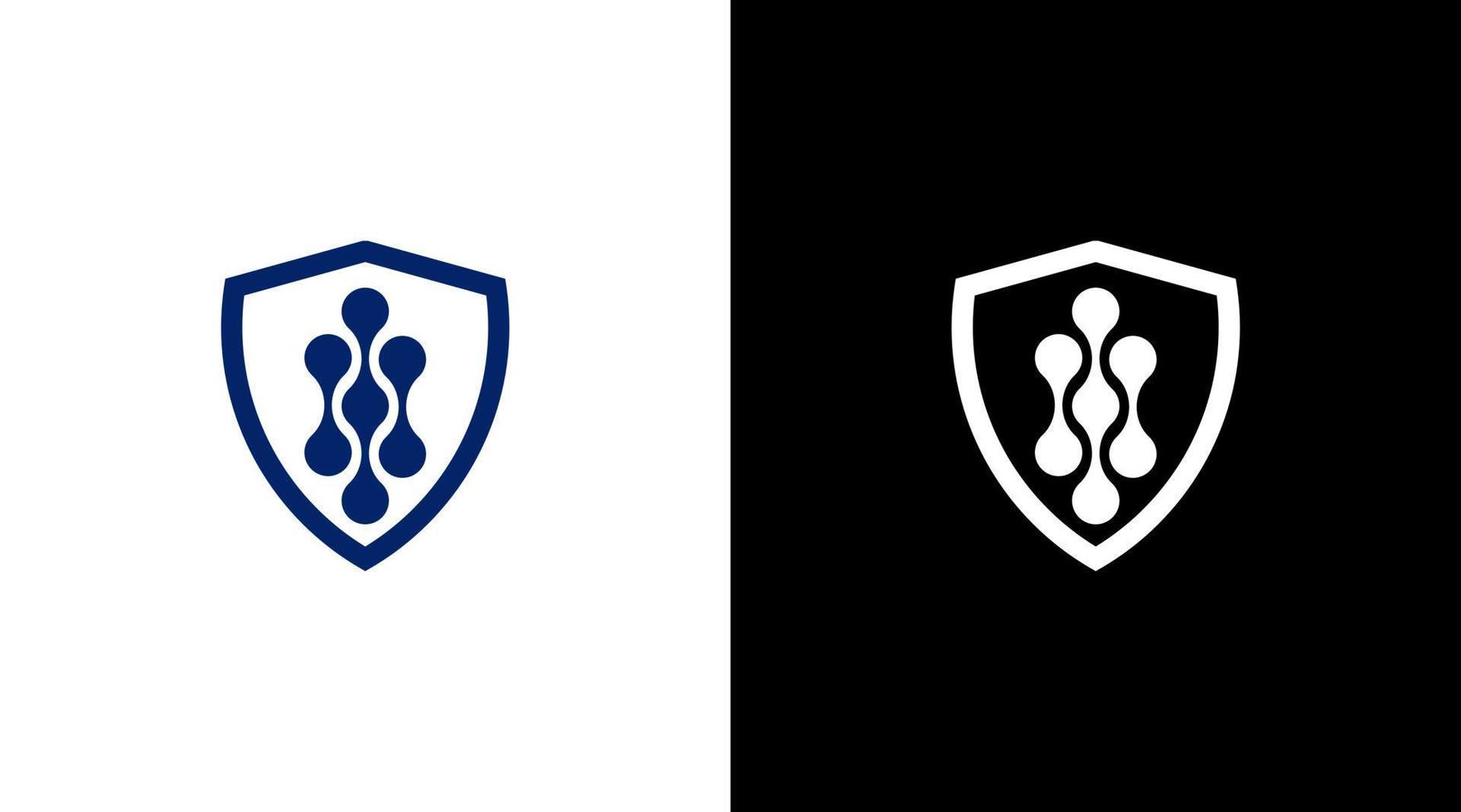 technology futuristic security shield logo icon Design template vector