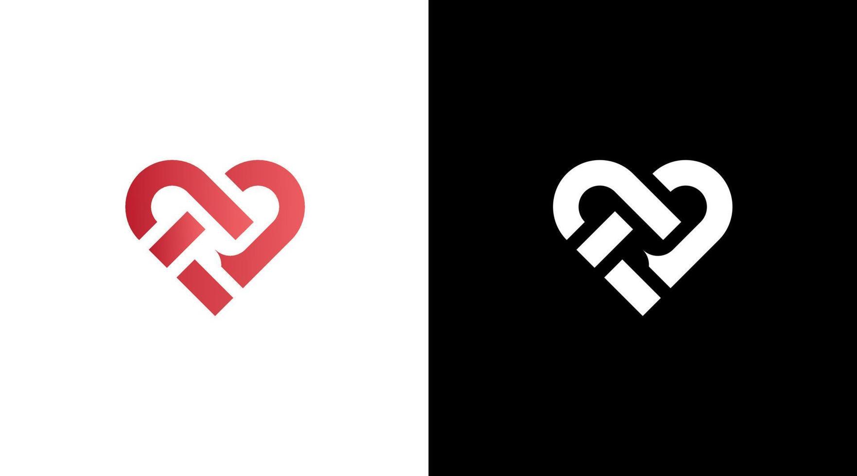 heart Love logo romance vector monogram icon style Design template