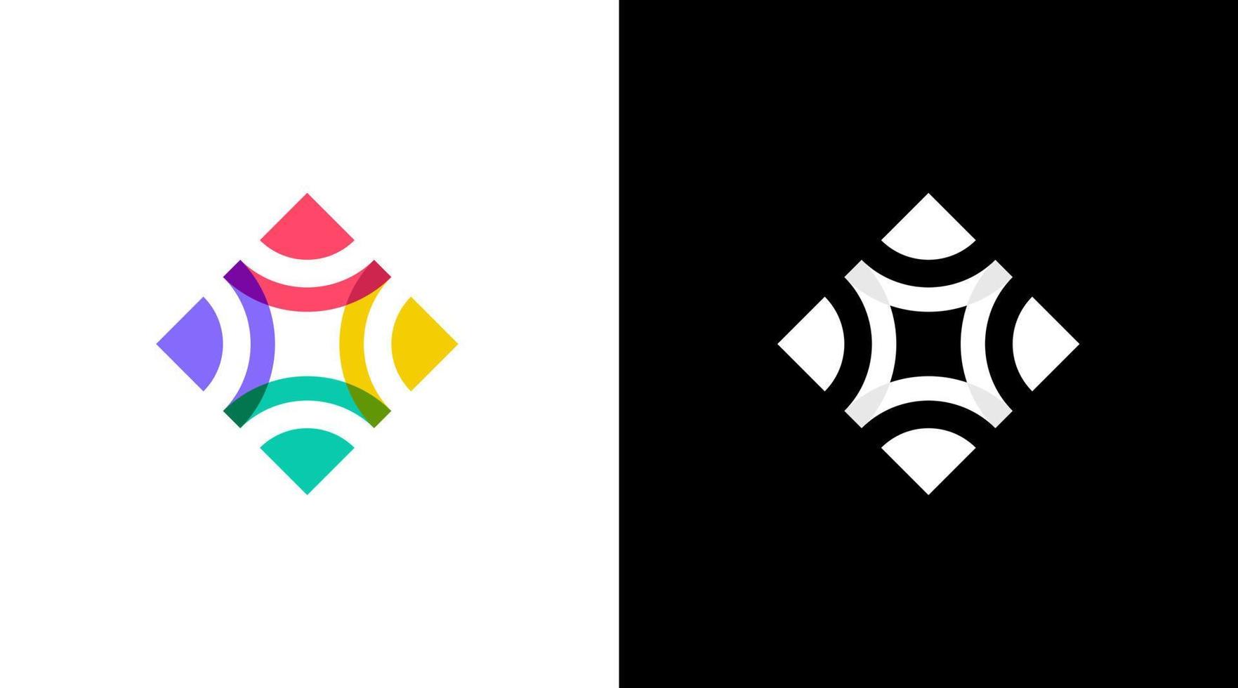 community teamwork colorful simple logo group unity icon Design template vector