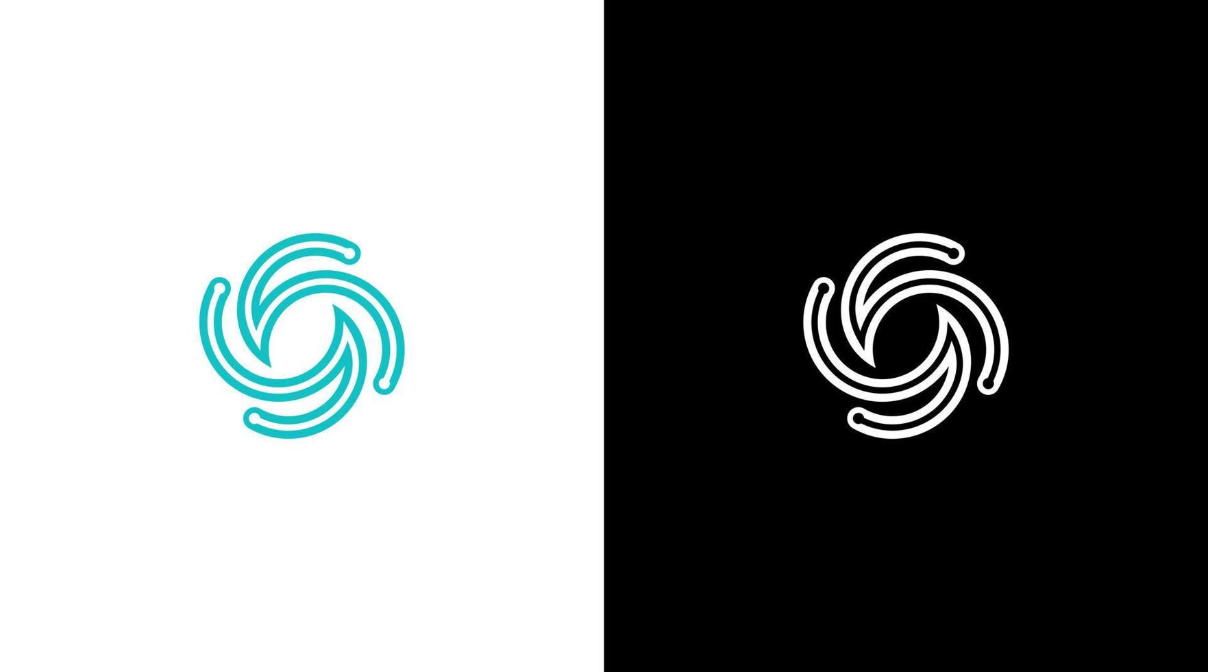 Vortex Spiral logo technology monogram icon Design template vector