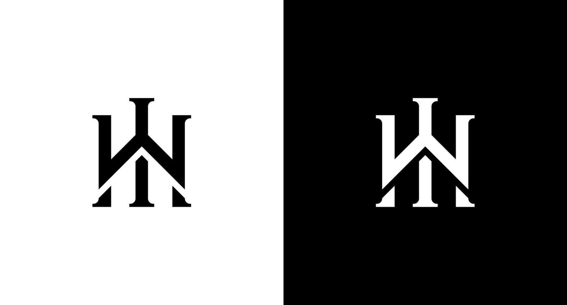 Letter w law pillar logo with trident monogram icon Design template vector