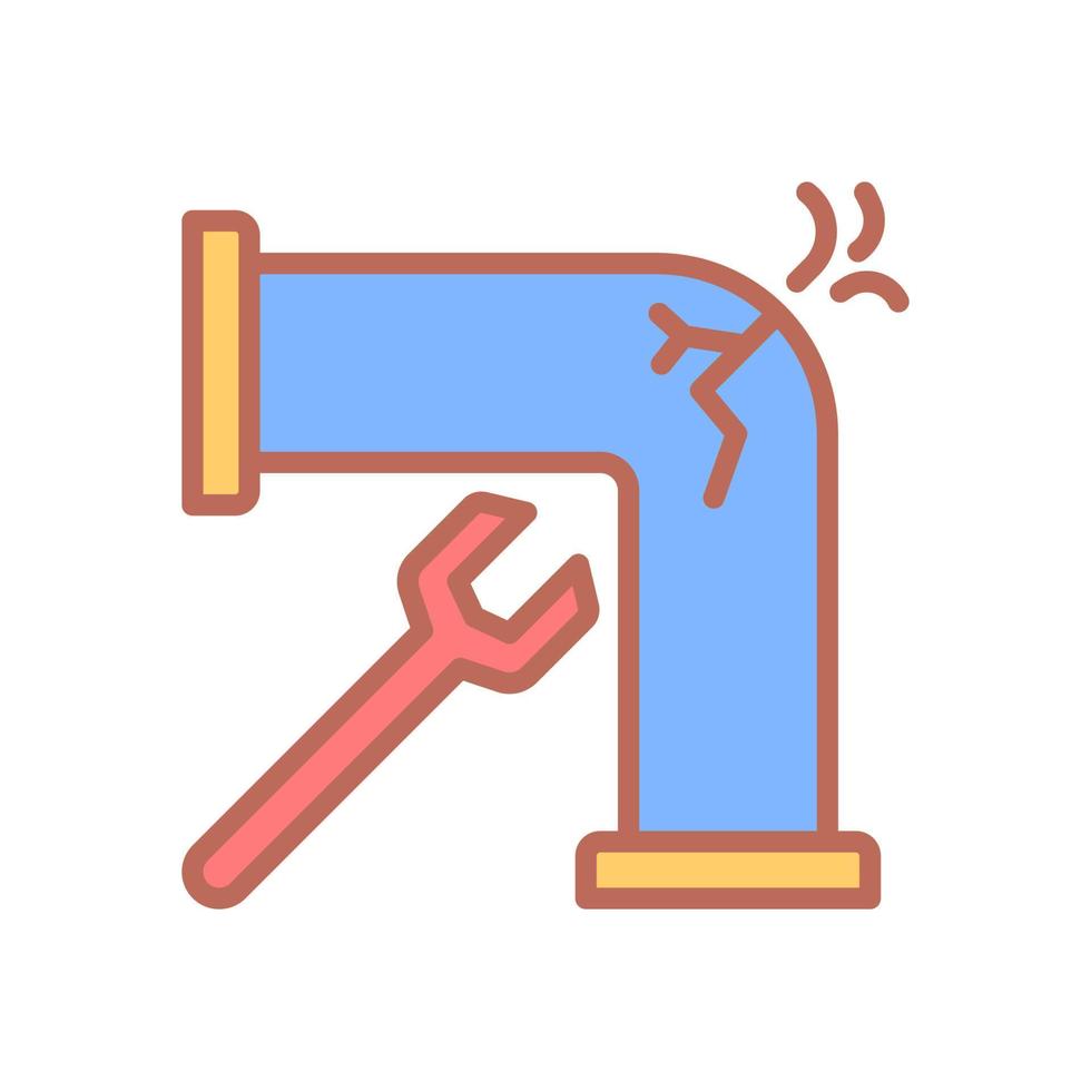pipe repair icon for your website design, logo, app, UI. vector